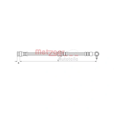 Kuva METZGER 4111634 Jarruletku Etuakseli, vasen 478