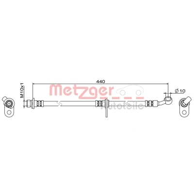 Kuva METZGER 4111846 Jarruletku Etuakseli, oikea 440