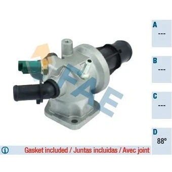 Kuva Termostaatti, jäähdytysneste FIAT, LANCIA, OPEL, SUZUKI OE 0055182499, 1338841, 17690 84E50