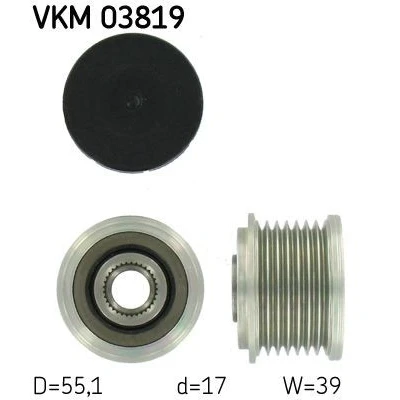 Kuva SKF VKM 03819 Laturin Vapaakytkin 39 MERCEDES BENZ: E sarja Sedan, T modell, ML