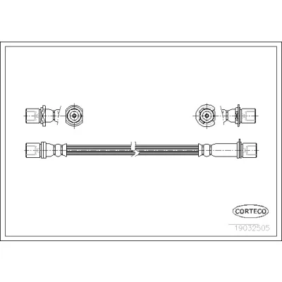Kuva CORTECO 19032505 Jarruletku Etuakseli 440 TOYOTA: HILUX 5 Pick up, 4Runner