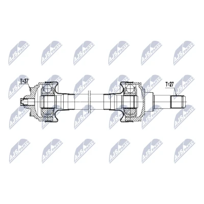 Kuva NTY NPW BM 226 Vetoakseli Taka akseli, vasen 722mm