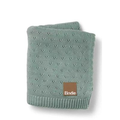 Kuva Elodie Pointelle neulottu Viltti 100x75, Pebble Green