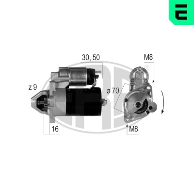 Kuva ERA 220214A Starttimoottori 12 1,0 9 SMART: Fortwo I Cabriolet