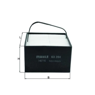 Kuva MAHLE ORIGINAL KX 394 Polttoainesuodatin Suodatinpanos, Esisuodatin, Suodattimen lämmitys RENAULT TRUCKS: Premium