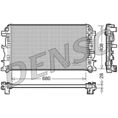 Kuva DENSO DRM17044 Jäähdytin Alumiini 680 408 28 MERCEDES BENZ: Sprinter 3.5 T Van