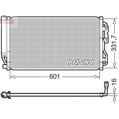Kuva DENSO DCN05035 Ilmastoinnin Lauhdutin Vedenerottimella R 134a