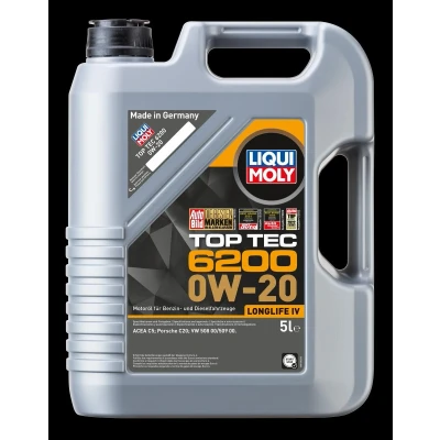 Kuva Liqui Moly Top Tec 6200 0W 20 5l Moottoriöljy 20789 VOLKSWAGEN: Polo V Hatchback, Passat B8 Variant, Sedan, SKODA: Octavia 3 Combi