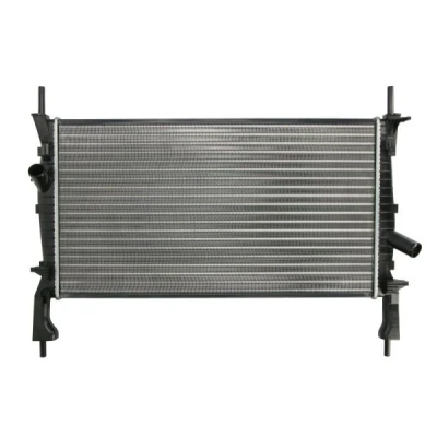 Kuva THERMOTEC D7G048TT Jäähdytin Alumiini 670 378 32 Käsivaihteisto Jäähdytysrivat mekaan. kiinnitetyt FORD: Transit Mk6 Bussi, Van