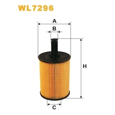 Kuva WIX FILTERS WL7296 Öljynsuodatin Suodatinpanos VOLKSWAGEN: Passat B6 Variant, GOLF 5, 6, AUDI: A4 B8 Avant, B7 A6 C6 Avant