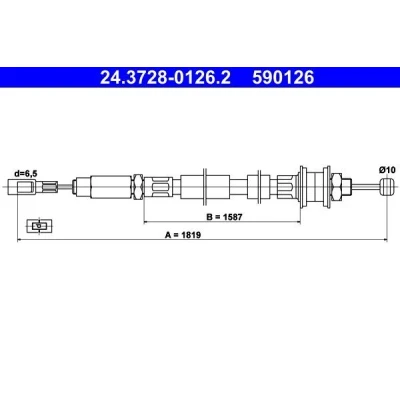 Kuva ATE 24.3728 0126.2 Kytkinvaijeri
