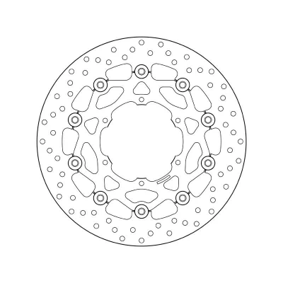 Kuva BREMBO Jarrulevy Serie Oro Edessä 300mm 5mm 6 reijitetty, kaksiosainen jarrulevy, kelluva 78B40896 Jarrulevyt