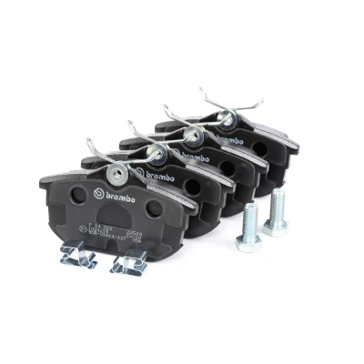 Kuva BREMBO P 54 023 Jarrupalat akustisella kulumavaroittimella Jarrusatulan ruuveilla Ilman tarvikkeita VOLVO: S40 I, V40 Farmari, MITSUBISHI: COLT 6