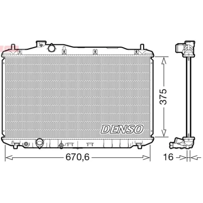Kuva DENSO DRM40105 Jäähdytin 671 370 16 HONDA: CIVIC 8