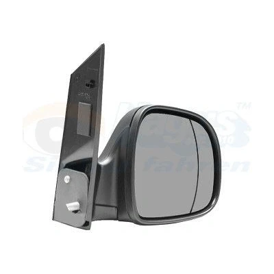 Kuva Ulkopeili Van Wezel 3080802 Oikea Musta Rosoinen Peili, kokonainen, Asfäärinen, käsin säädettävälle peilille MERCEDES BENZ: Vito Bussi, Mixto