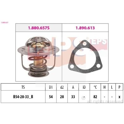 Kuva EPS 1.880.637 Termostaatti 82 54 Made in Italy OE Equivalent Tiivisteillä NISSAN: Pick Up, TERRANO 2