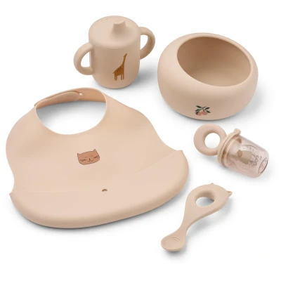 Kuva Liewood Mileah BABY Mealtime SET Vauvalahja lapsille, Koko: One Size, Apple blossom