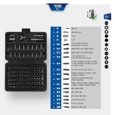Kuva KS TOOLS BT053100 Ruuvikärki sarja 100