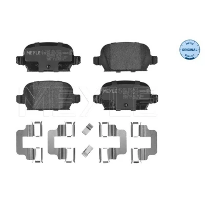 Kuva MEYLE 025 232 8414 Jarrupalat ORIGINAL Quality Taka akseli akustisella kulumavaroittimella Pidikkeellä, Huudonvaimennuspellillä FIAT: 500 Hatchback