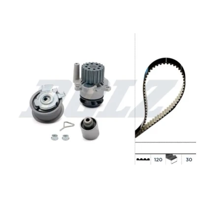 Kuva DOLZ KD054 Vesipumppu + Jakohihnasarja 120 VOLKSWAGEN: Polo IV Hatchback