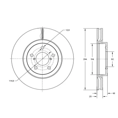 Kuva Jarrulevy TOMEX Brakes TX 72 96