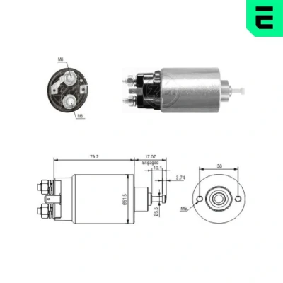 Kuva Magneettikytkin, käynnistin FORD RANGER, MAZDA B SERIE, BT 50 Pick up OE F8RU 11000 CA