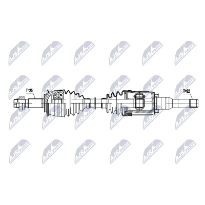 Kuva Vetoakseli, Etuakseli, vasen CHEVROLET AVEO Halvkombi, Sedan OE 96852712