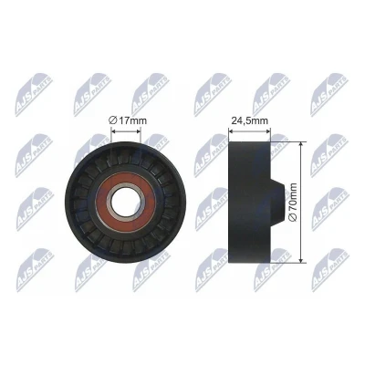 Kuva Ohjain /kiristysrulla kiilahihna CHRYSLER, DODGE, FIAT, LANCIA OE 04792835AA, 04891720AA, 1041056100