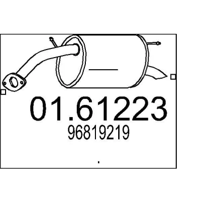 Kuva MTS 01.61223 Takaäänenvaimennin 800 CHEVROLET: Spark