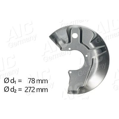 Kuva Suojapelti, jarrulevy, Etuakseli, oikea AUDI 50, VW DERBY, POLO, POLO Classic, II, Coupé, Skåp/halvkombi OE 861 615 312A, 867 3