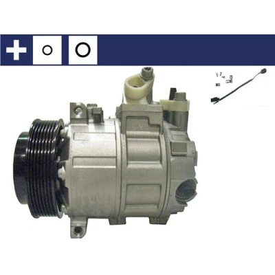 Kuva MAHLE ORIGINAL ACP 89 000S Ilmastoinnin Kompressori 7SEU17/DCS17 12 PAG 46 R 134a Tiivisterenkaalla Johtosarjalla MERCEDES BENZ: C sarja T modell