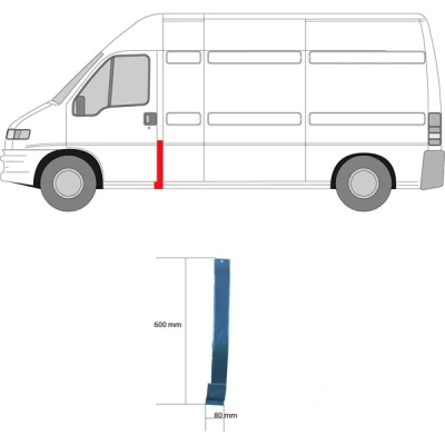 Kuva Kylkipaneli, Eteen, vasen CITROËN JUMPER Buss, Skåp, FIAT DUCATO PEUGEOT BOXER Skåp OE