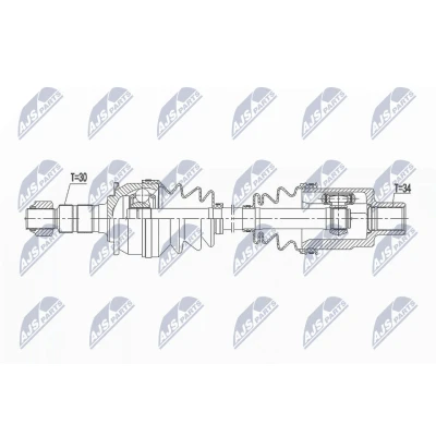 Kuva NTY NPW PL 103 Vetoakseli Etuakseli, oikea 606 82