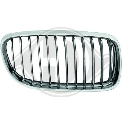 Kuva DIEDERICHS 1216144 Etusäleikkö Oikea Musta, Kromi BMW: 3 Sedan