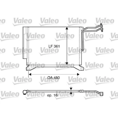 Kuva VALEO 817837 Ilmastoinnin Lauhdutin ilman vedenerotinta Alumiini 358 R 134a MINI: Hatchback
