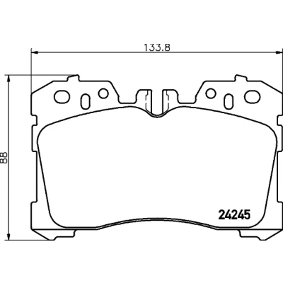 Kuva HELLA 8DB 355 006 661 Jarrupalat Kulumisenilmaisemelle LEXUS: LS IV