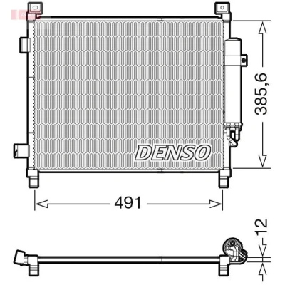 Kuva DENSO DCN46031 Ilmastoinnin Lauhdutin Vedenerottimella R 134a NISSAN: Note II Hatchback