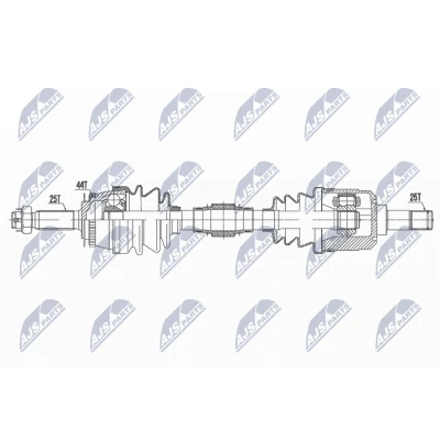 Kuva Vetoakseli, Etuakseli, oikea HYUNDAI COUPE II, ELANTRA III, Sedan III OE 495002C810, 495002D000, 495002D001