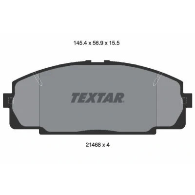 Kuva TEXTAR 2146801 Jarrupalat Ei kulumisenilmaisimelle TOYOTA: Hiace 4 Kasten, Bus