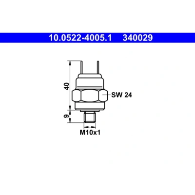 Kuva ATE 10.0522 4005.1 Painekytkin, Jarruhydrauliikka BMW: 8, 7, 6 Coupe