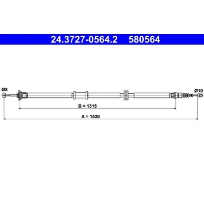 Kuva ATE 24.3727 0564.2 Käsijarruvaijeri 1520 FIAT: Linea
