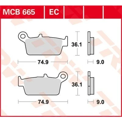 Kuva TRW Organic Low Budget MCB665EC Jarrupalat