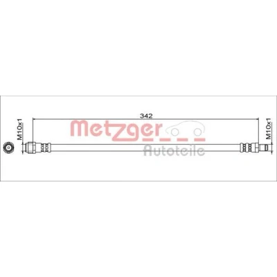 Kuva METZGER 4111787 Jarruletku Etuakseli, vasen, oikea 342