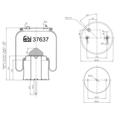 Kuva FEBI BILSTEIN 37637 Metallipalje, ilmajousitus