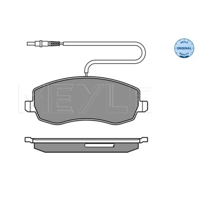 Kuva MEYLE 025 248 3919/W Jarrupalat ORIGINAL Quality Etuakseli Sis. kulumisenilmaisimen Huudonvaimennuspellillä PEUGEOT: 807, CITROËN: C8
