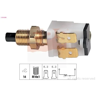 Kuva EPS 1.810.008 Jarruvalokytkin Mekaaninen M10x1 Made in Italy OE Equivalent