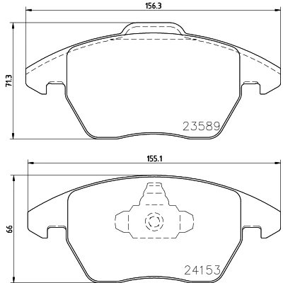 Kuva HELLA 8DB 355 011 811 Jarrupalat Ei kulumisenilmaisimelle PEUGEOT: 307 Hatchback, 308 I SW, CITROËN: C4 Coupe