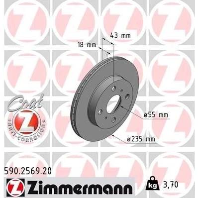 Kuva Jarrulevy, Etuakseli TOYOTA YARIS, YARIS VERSO OE 43512 0D010, 52020, 52050