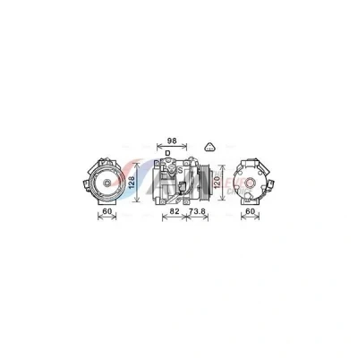 Kuva Kompressori, ilmastointilaite AVA QUALITY COOLING TOAK726
