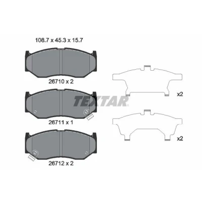 Kuva Textar 2671001 Jarrupala, levyjarru